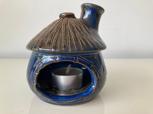 Poterie bleue case africaine - bleue,